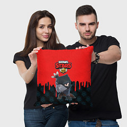 Подушка квадратная BRAWL STARS CROW, цвет: 3D-принт — фото 2