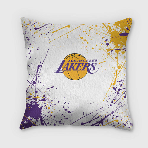 Подушка квадратная LA LAKERS / 3D-принт – фото 1