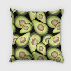 Подушка квадратная Avocado background, цвет: 3D-принт