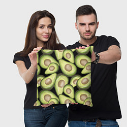 Подушка квадратная Avocado background, цвет: 3D-принт — фото 2