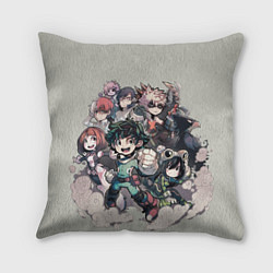 Подушка квадратная MY HERO ACADEMIA веселая команда, цвет: 3D-принт