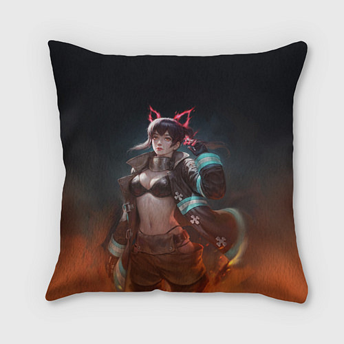 Подушка квадратная Fire Force / 3D-принт – фото 1