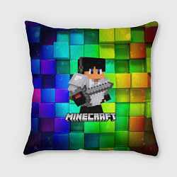 Подушка квадратная Minecraft Майнкрафт, цвет: 3D-принт