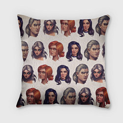 Подушка квадратная ВЕДЬМАК, цвет: 3D-принт