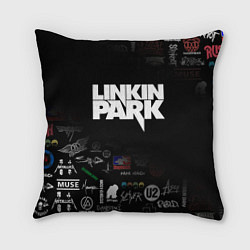 Подушка квадратная LINKIN PARK, цвет: 3D-принт