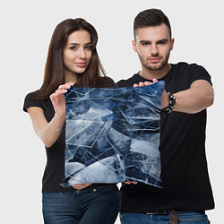 Подушка квадратная Лёд, цвет: 3D-принт — фото 2