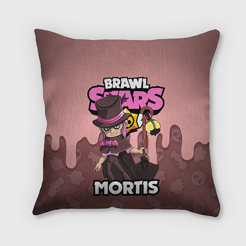 Подушка квадратная BRAWL STARS MORTIS / 3D-принт – фото 1