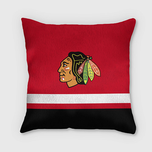 Подушка квадратная Chicago Blackhawks / 3D-принт – фото 1