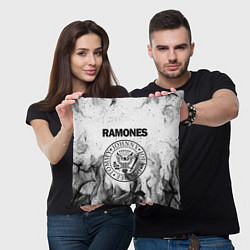 Подушка квадратная RAMONES, цвет: 3D-принт — фото 2