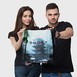 Подушка квадратная Ghost of Tsushimа, цвет: 3D-принт — фото 2