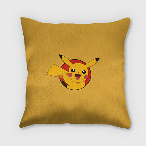 Подушка квадратная Pikachu / 3D-принт – фото 1