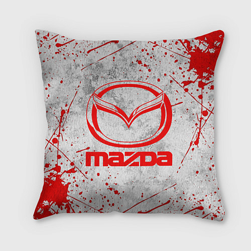 Подушка квадратная MAZDA RED LOGO / 3D-принт – фото 1