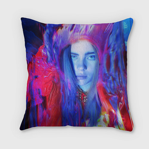 Подушка квадратная Billie Paint Colors / 3D-принт – фото 1
