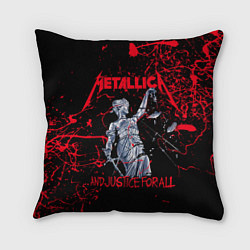 Подушка квадратная Metallica, цвет: 3D-принт