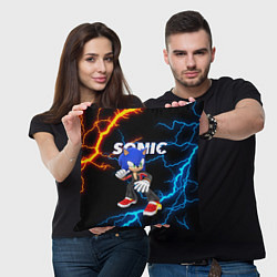 Подушка квадратная SONIC, цвет: 3D-принт — фото 2