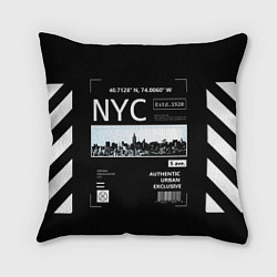 Подушка квадратная Off-White: NYC, цвет: 3D-принт