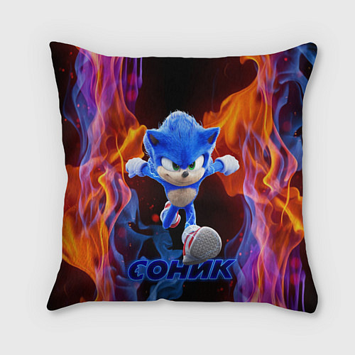 Подушка квадратная SONIC / 3D-принт – фото 1
