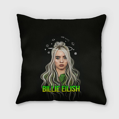 Подушка квадратная BILLIE EILISH / 3D-принт – фото 1