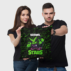 Подушка квадратная BRAWL STARS VIRUS 8 BIT, цвет: 3D-принт — фото 2