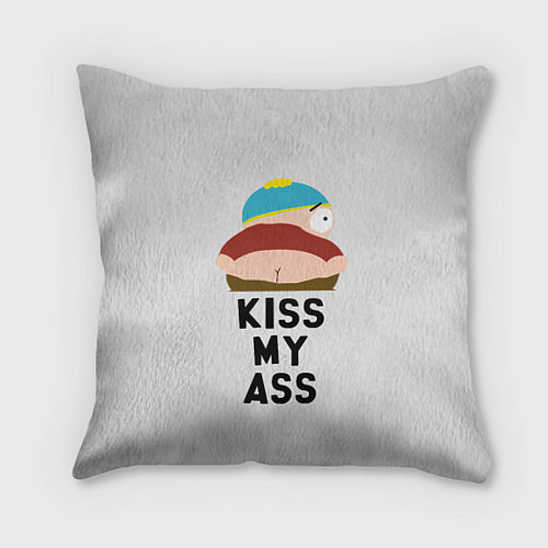 Подушка квадратная Kiss My Ass / 3D-принт – фото 1