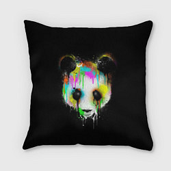 Подушка квадратная Панда в краске, цвет: 3D-принт