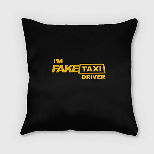 Подушка квадратная Fake Taxi / 3D-принт – фото 1