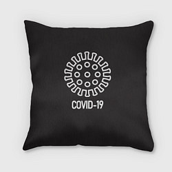 Подушка квадратная COVID-19, цвет: 3D-принт