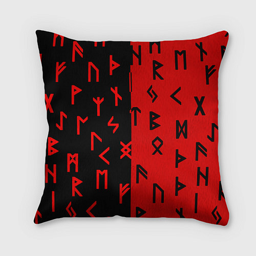 Подушка квадратная РУНЫ / 3D-принт – фото 1