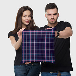 Подушка квадратная Шотландка, цвет: 3D-принт — фото 2