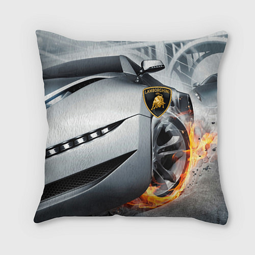 Подушка квадратная Lamborghini / 3D-принт – фото 1