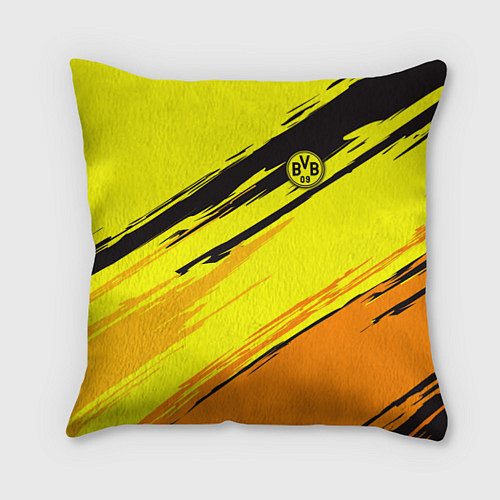 Подушка квадратная FC Borussia / 3D-принт – фото 1