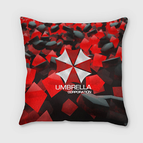 Подушка квадратная Umbrella Corp / 3D-принт – фото 1