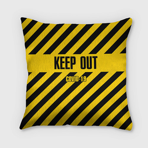 Подушка квадратная Keep out / 3D-принт – фото 1