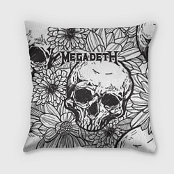 Подушка квадратная Megadeth, цвет: 3D-принт