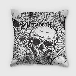 Подушка квадратная Megadeth, цвет: 3D-принт