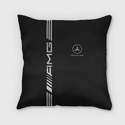 Подушка квадратная Mercedes Carbon, цвет: 3D-принт