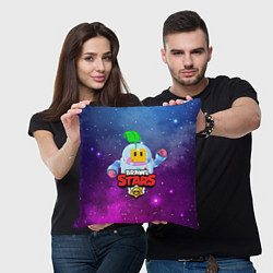 Подушка квадратная BRAWL STARS SPROUT, цвет: 3D-принт — фото 2