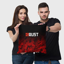 Подушка квадратная RUST, цвет: 3D-принт — фото 2