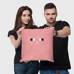 Подушка квадратная Minecraft Pig, цвет: 3D-принт — фото 2