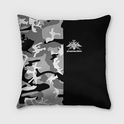 Подушка квадратная Пограничные Войска камуфляж / 3D-принт – фото 1