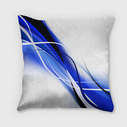 Подушка квадратная GEOMETRY STRIPES BLUE, цвет: 3D-принт
