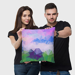 Подушка квадратная ЦВЕТА, цвет: 3D-принт — фото 2