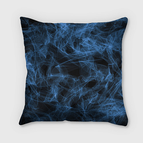 Подушка квадратная Синий дым / 3D-принт – фото 1