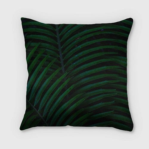 Подушка квадратная Пальмовые листья / 3D-принт – фото 1