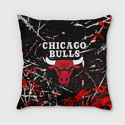 Подушка квадратная CHICAGO BULLS, цвет: 3D-принт