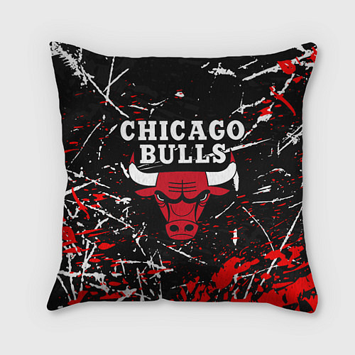 Подушка квадратная CHICAGO BULLS / 3D-принт – фото 1