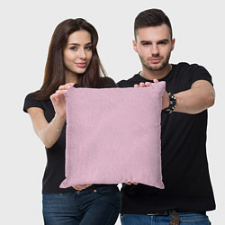 Подушка квадратная Светло-розовый, цвет: 3D-принт — фото 2