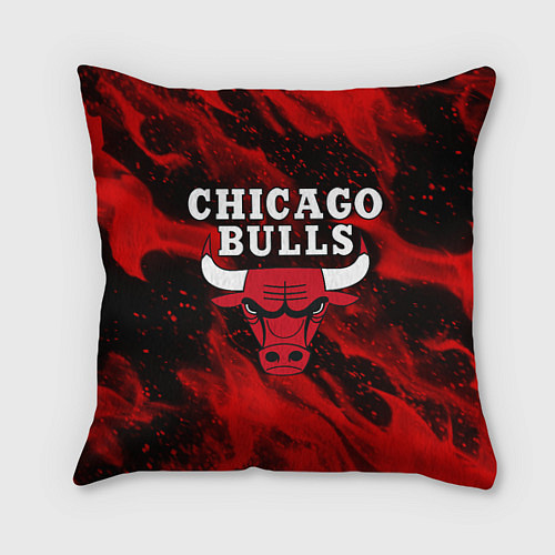 Подушка квадратная CHICAGO BULLS / 3D-принт – фото 1