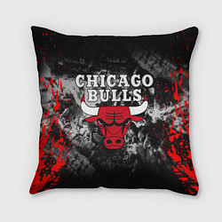 Подушка квадратная CHICAGO BULLS, цвет: 3D-принт