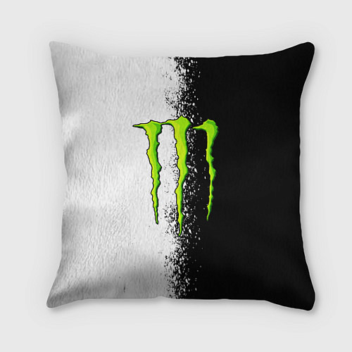Подушка квадратная MONSTER ENERGY / 3D-принт – фото 1